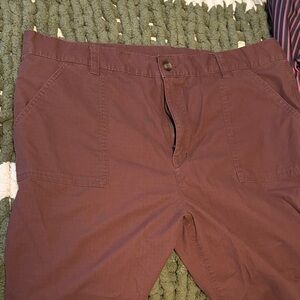 Eddie Bauer Cropped Ankle Pants in Deep Burgundy